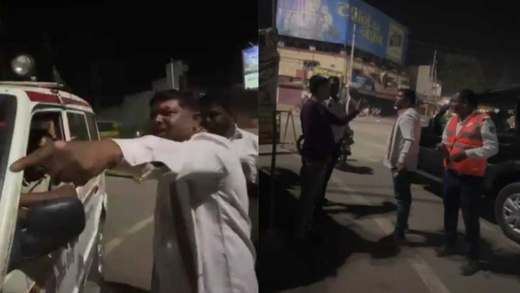 durg police congress leader misbehaved