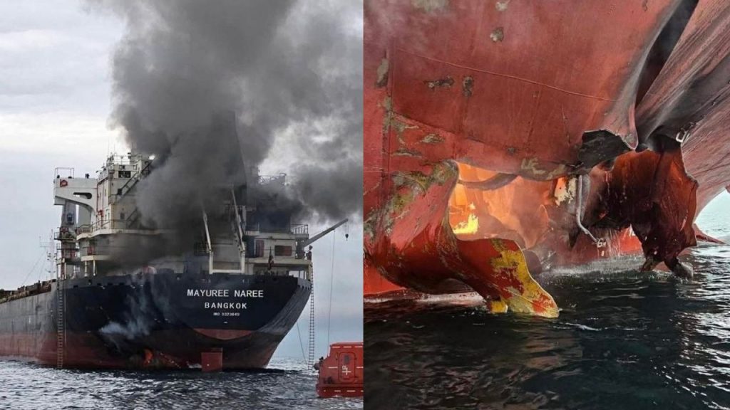 thai cargo ship attacked in Strait Of Hormuz 23 crew members rescued