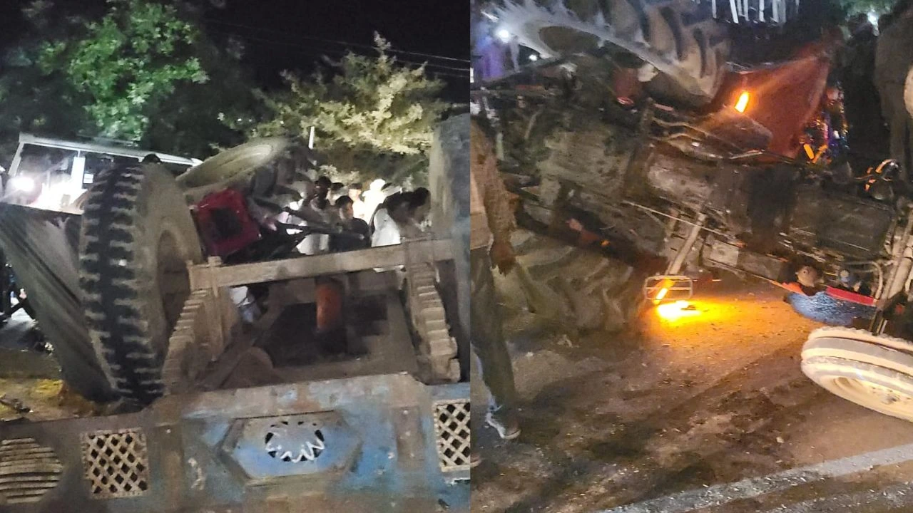 Four women died when a tractor trolley overturned in Sheopur.