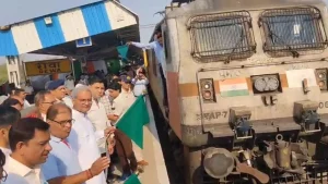 Rewa MP flagged off the train.