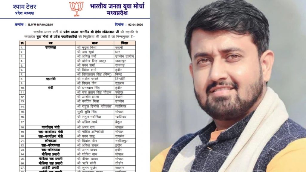 Youth Front Executive Committee announced in MP