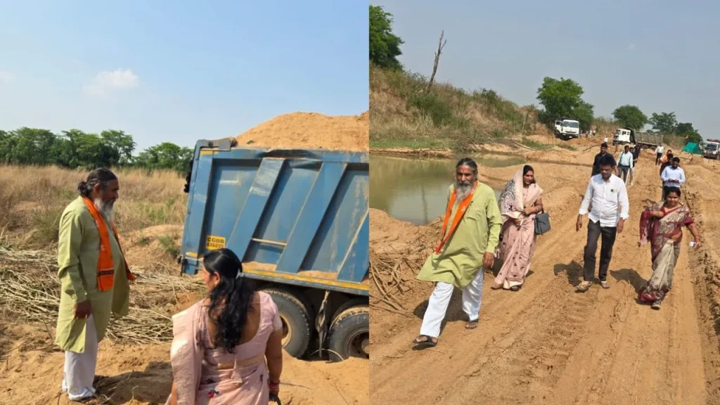 MP Bhojraj Nag took action against the sand mafia