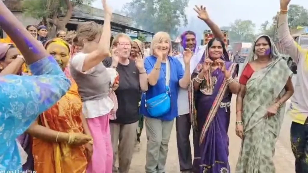 Foreign Tourists Dance at Wedding