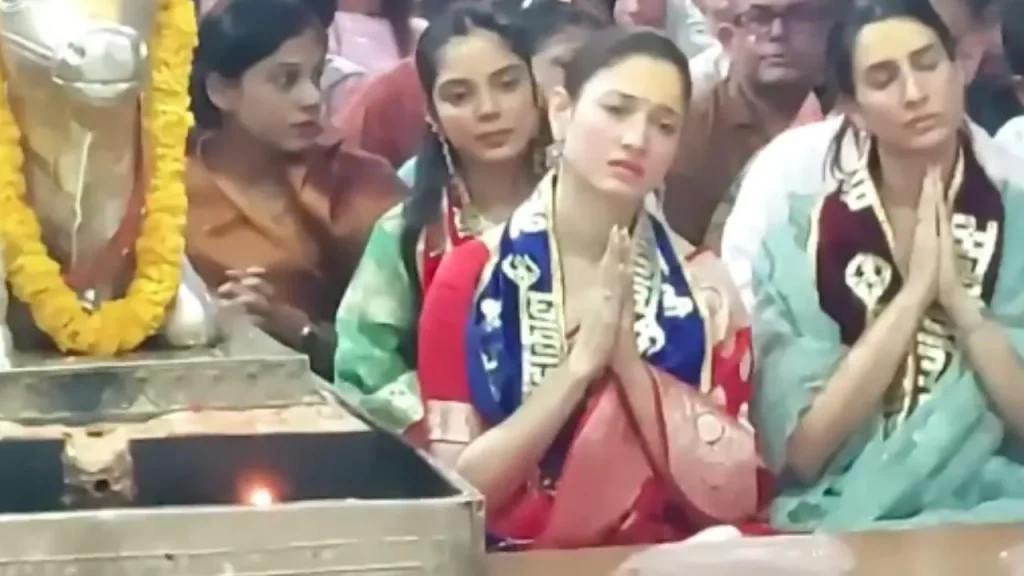 Actress Tamanna Bhatia was seen immersed in the devotion of Mahakal.