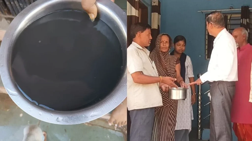 In Barwani, gutter-like water is coming from the taps of houses.