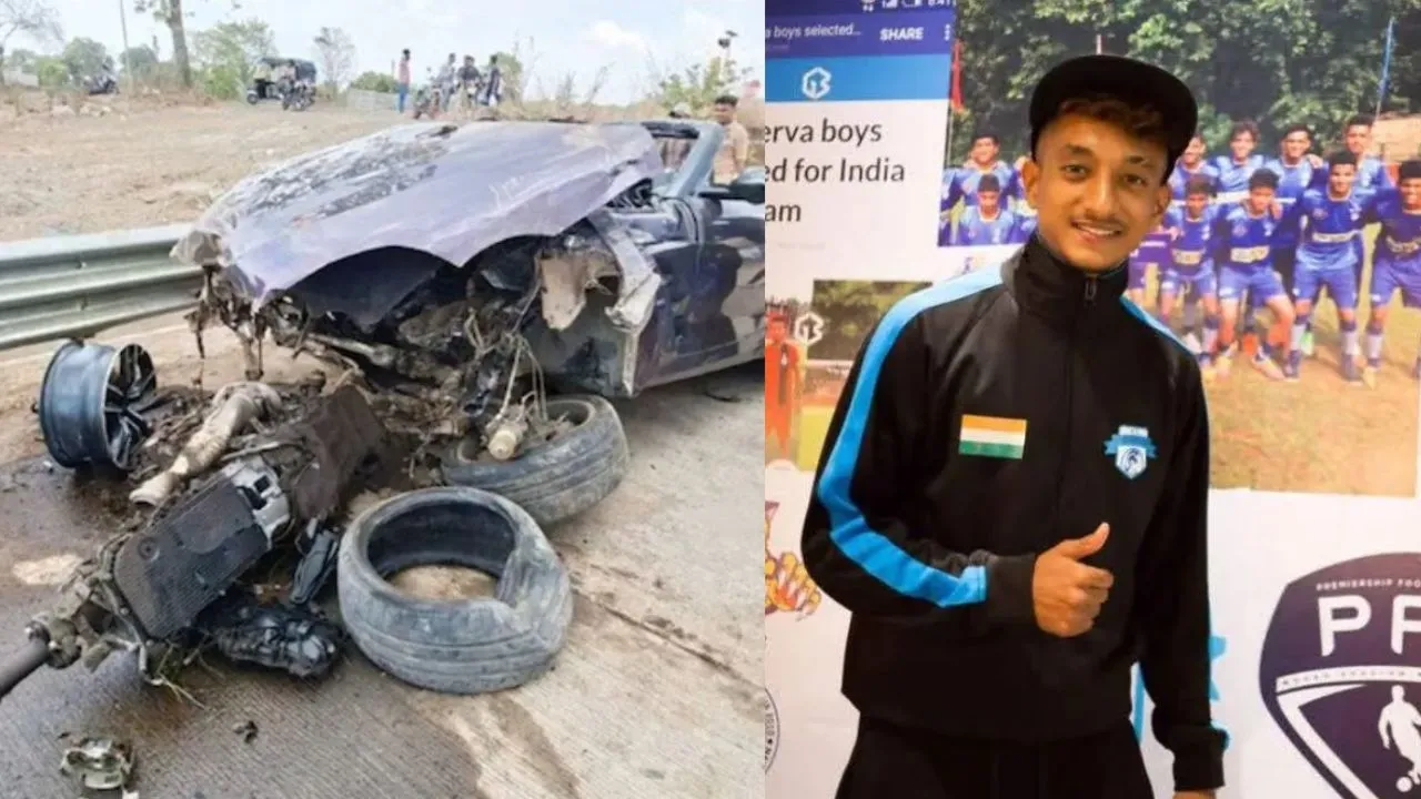 badlapur high speed 251kmph video car accident 2 died including footballer Yogesh negi death