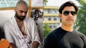 एनकाउंटर के व‍िरोध में अनशन पर बैठा युवक