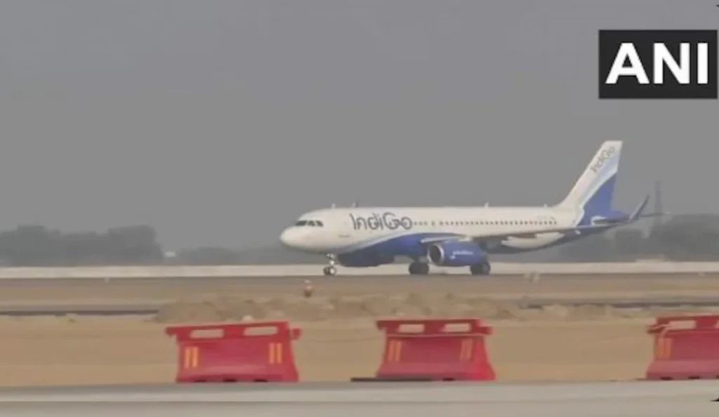 Jewar Airport First Flight Lands