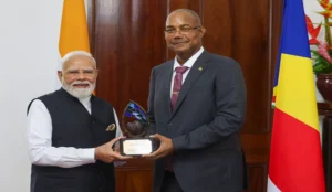 PM Modi receives Seychelles highest honor Guardian of the Blue Horizon award
