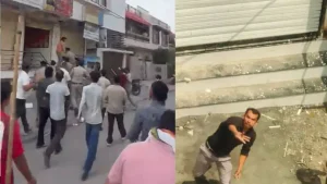 Stoning at BJP leader's house