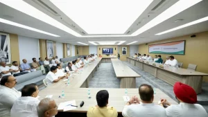 A major meeting of Congress leaders in New Delhi.