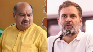 BJP MLA Purandar Mishra and Congress MP Rahul Gandhi (File Photo)