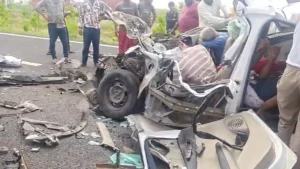 The accident was so severe that the car was completely destroyed.