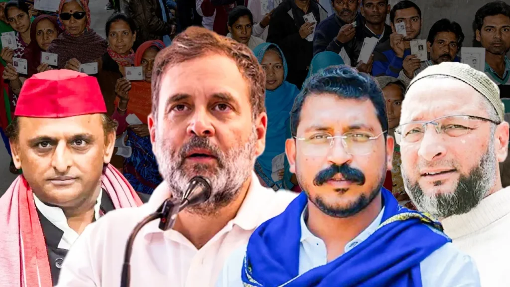 अखिलेश यादव- राहुल गांधी- चंद्रशेखर रावण और ओवैसी