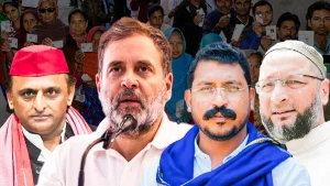 अख‍िलेश यादव- राहुल गांधी- चंद्रशेखर रावण और ओवैसी