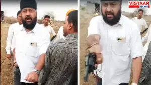 In Ujjain, a Congress leader openly took out a pistol and threatened to kill.