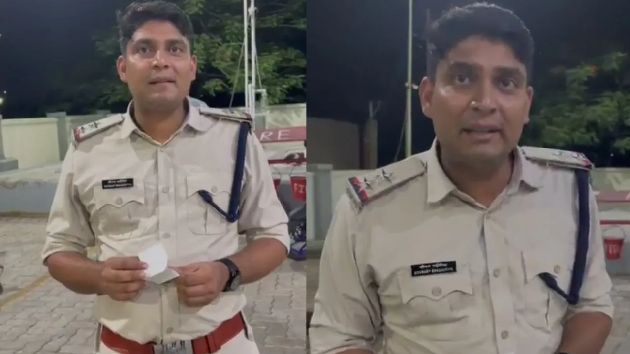 bhopal 42 liters of petrol filled in a vehicle with 37-liter fuel tank Sub-Inspector shares video