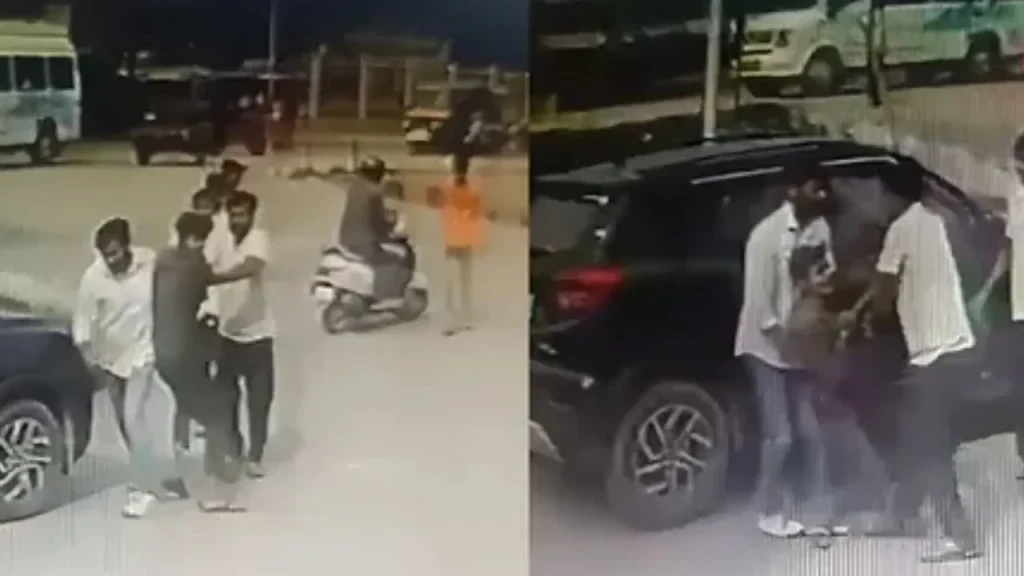 युवक के अपहरण के समय का सीसीटीवी