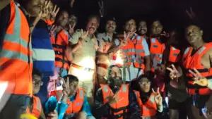Four youths were successfully rescued.