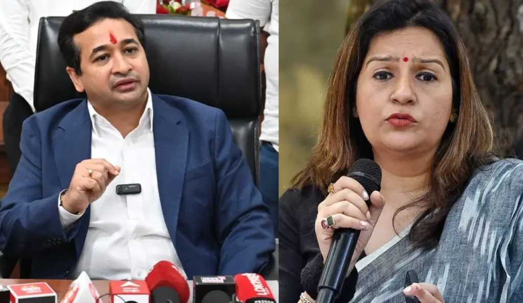 Nitesh Rane and Priyanka Chaturvedi