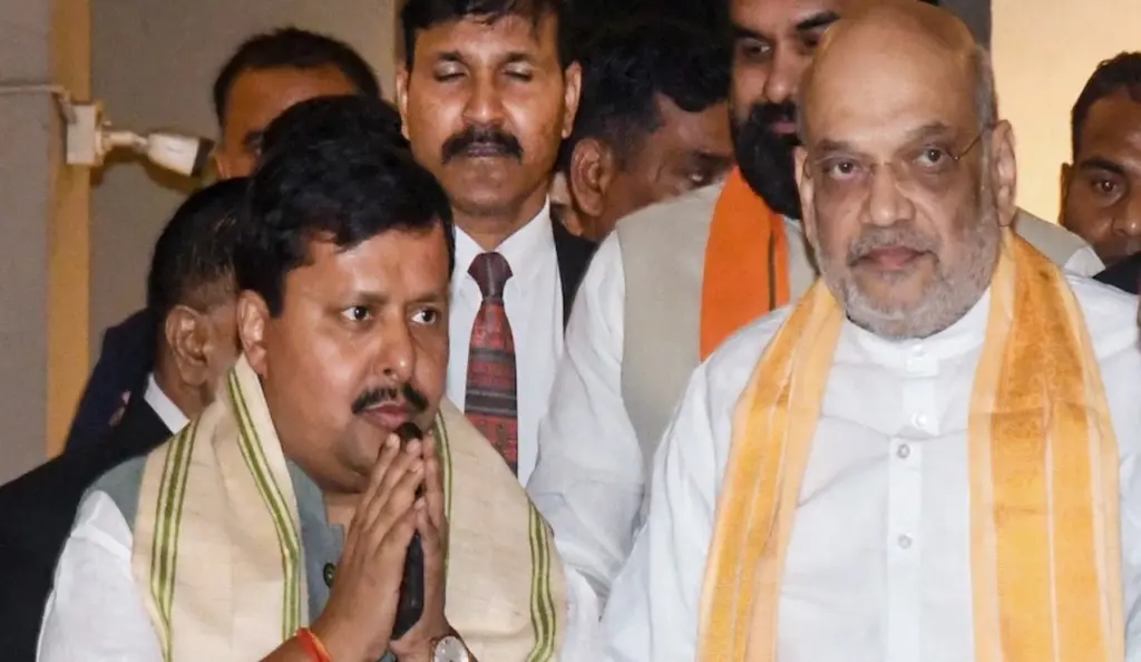 Nitin Nabin And Amit shah
