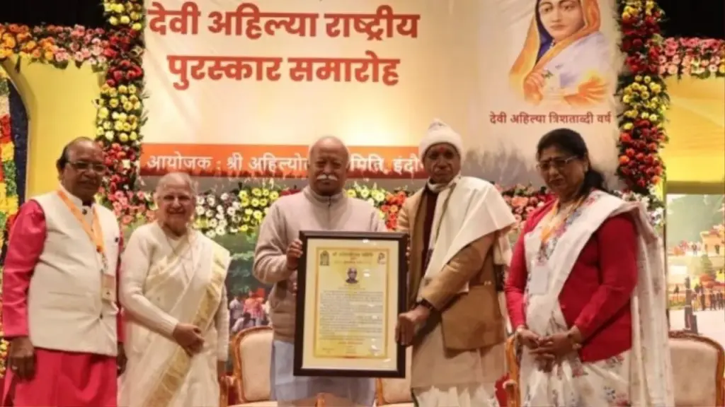 Congress has demanded withdrawal of Devi Ahilya Award from Champat Rai.