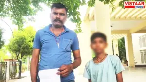 Accusing the private school of illegal recovery, the father along with his son reached the Collectorate and lodged a complaint.