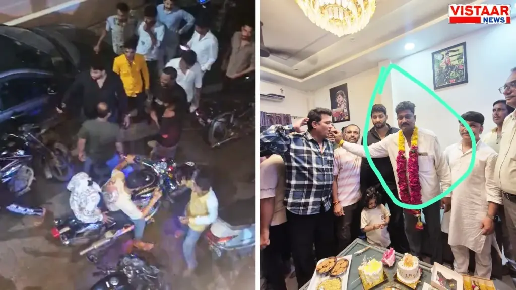 There was a lot of ruckus on the birthday of a BJP leader in Indore.