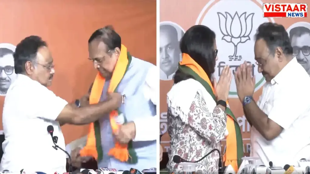 West Bengal BJP President Samik Bhattacharya welcomed Sukhendu Sekhar Roy and Sushmita Dev into the party by draping BJP stoles around them.