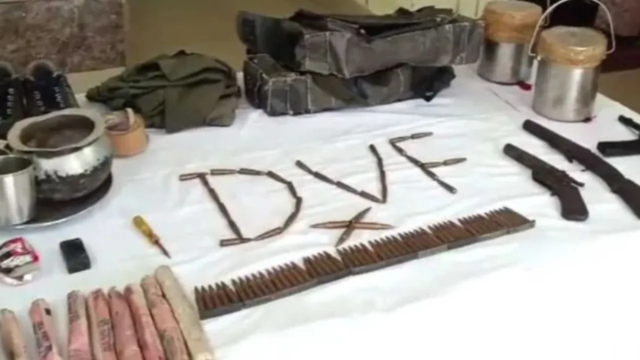 Chhattisgarh odisha border maoist arms dump