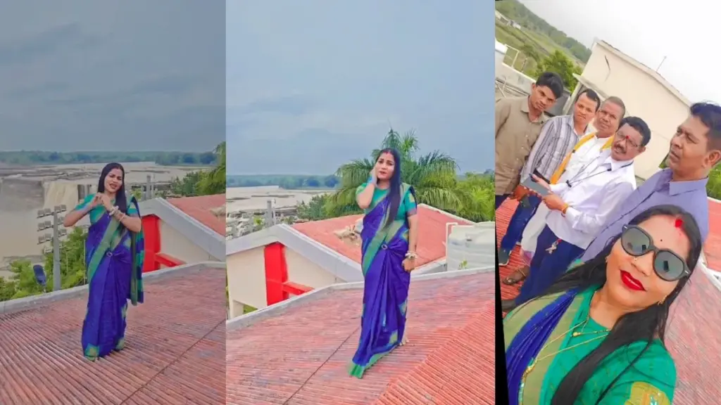 bastar chitrakot falls woman risked her life to make a reel