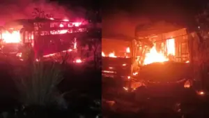 haridwar indore bus fire