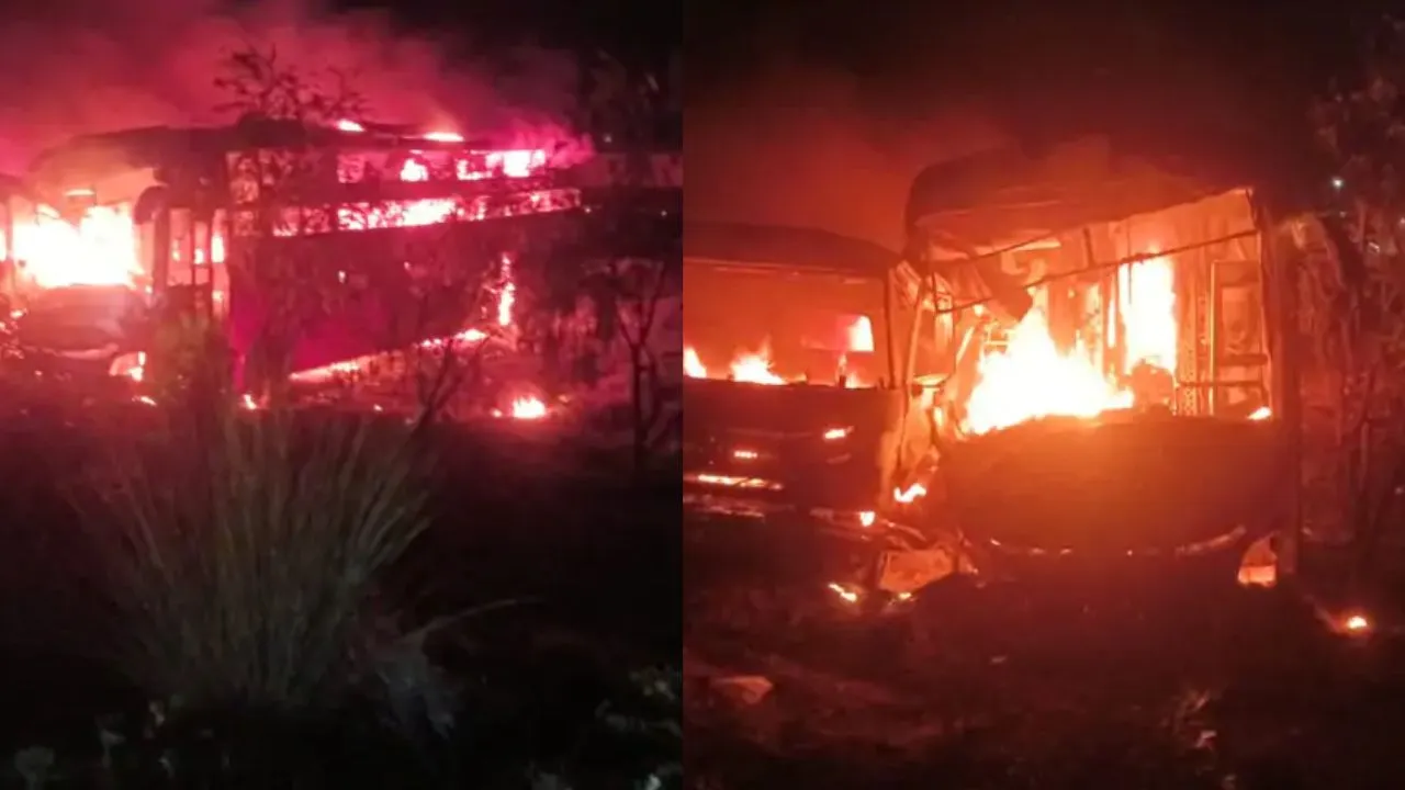 haridwar indore bus fire