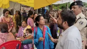 durg Guest teachers protest enters 22nd day increment