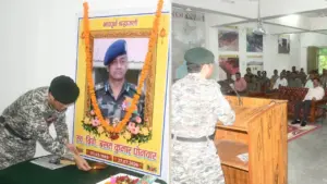 Kanker: Tribute ceremony for Brigadier Basant Kumar Ponwar