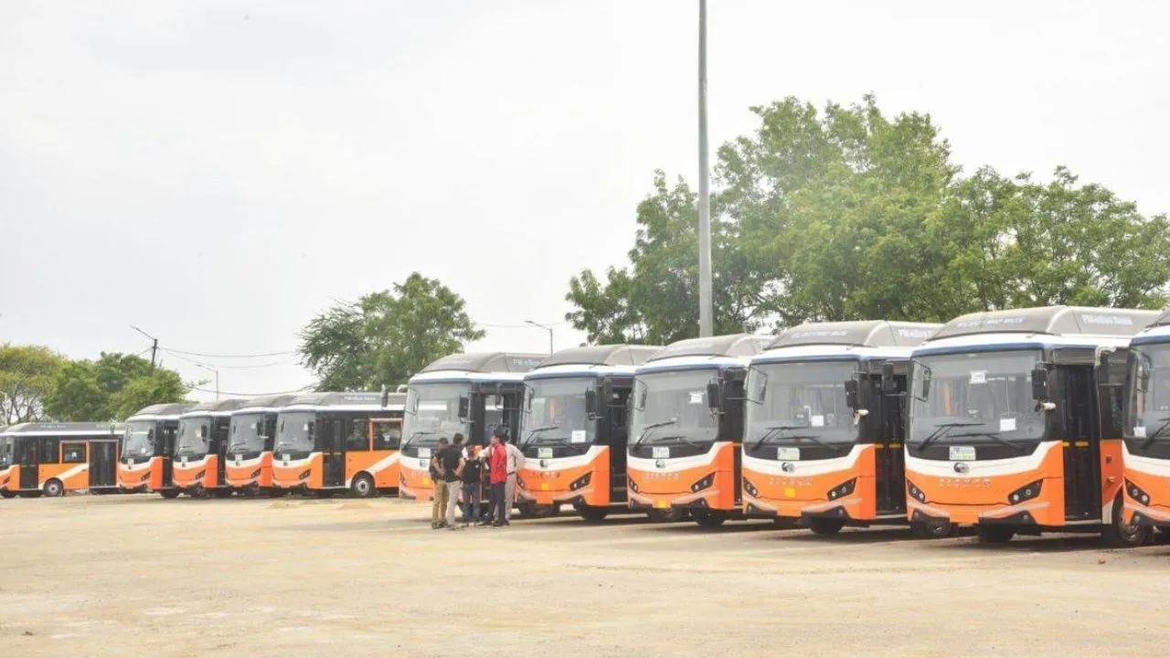 E-bus services launched in Bhopal.