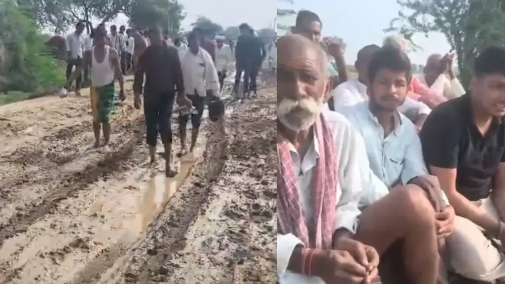 Villagers on a hunger strike
