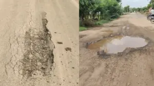Road worth crores damaged