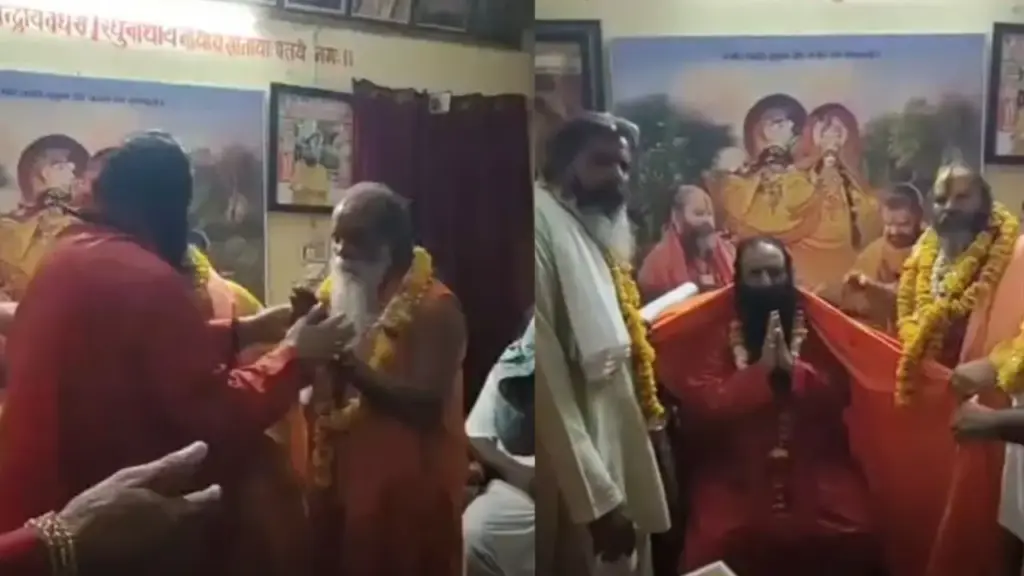 Nirmohi Akhara's Mahant Ravindra Puri extends support to Niranjani Akhara