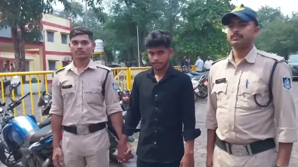 The police caught the accused