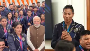 PM Modi with CWG Medal Winners