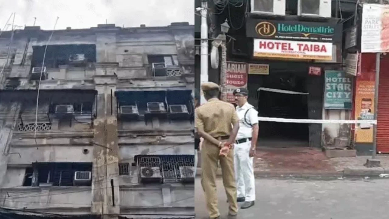 आग के बाद होटल का हाल