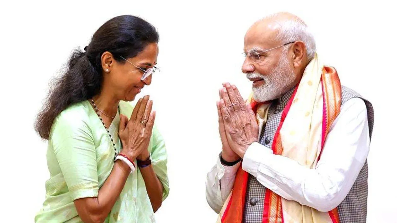 सुप्र‍िया सुले और पीएम मोदी