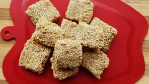 Soft sesame barfi