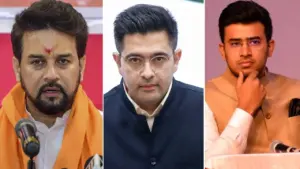 अनुराग ठाकुर, राघव चड्ढा और तेजस्वी सूर्या