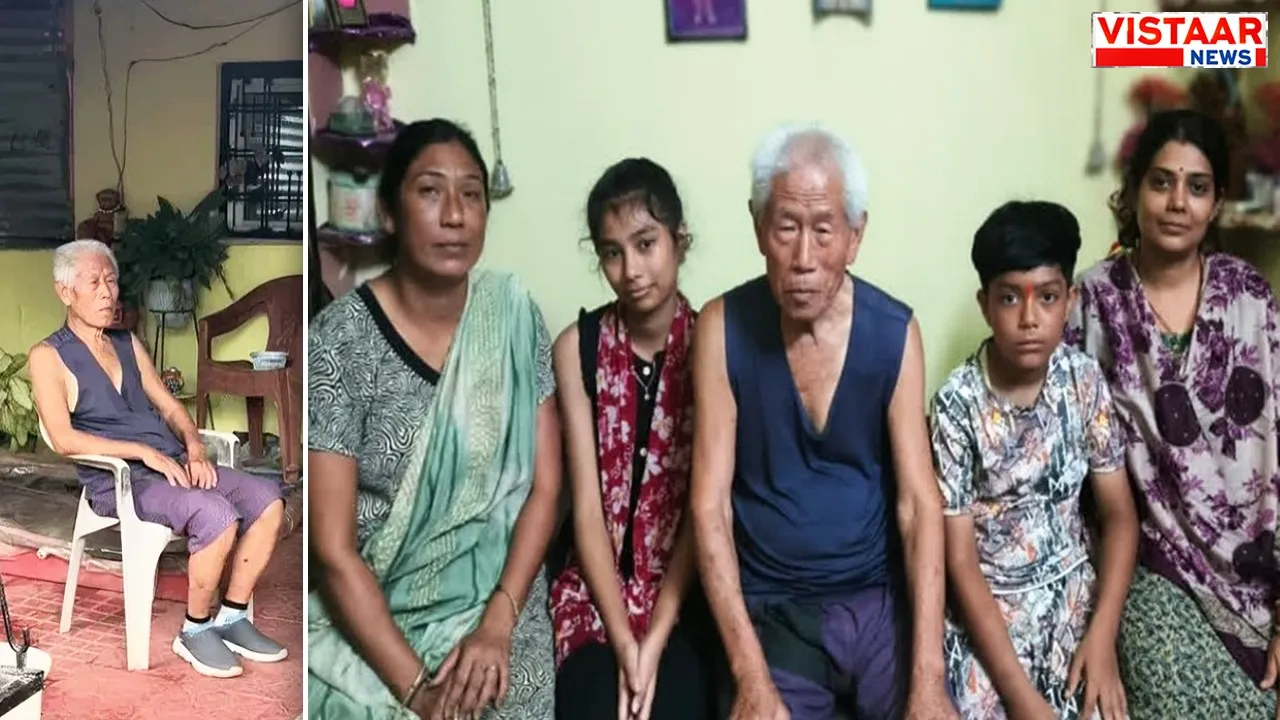 The family of former Chinese soldier Wang Qi.