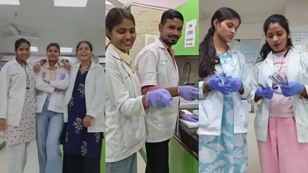 durg hospital atal Arogya lab technician reels video viral