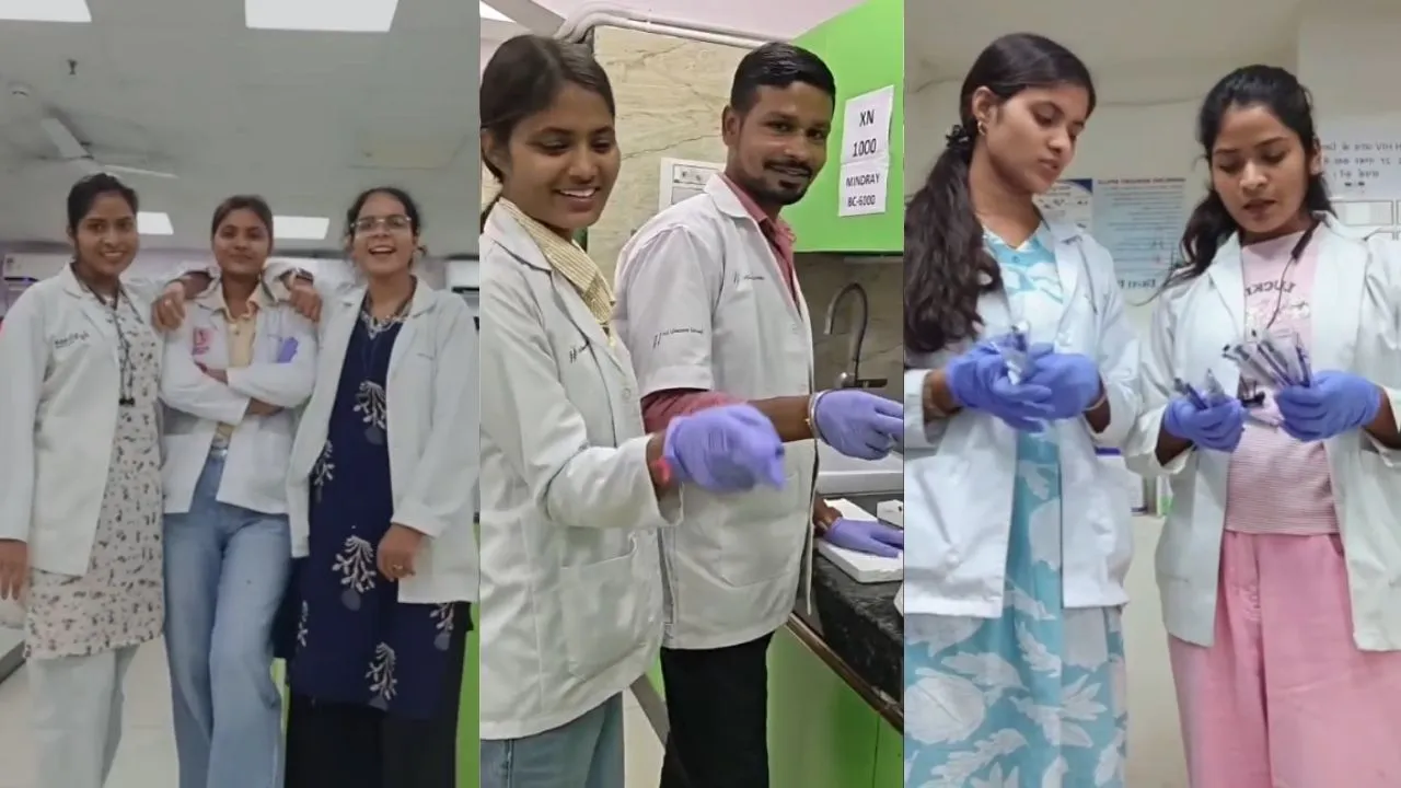 durg hospital atal Arogya lab technician reels video viral