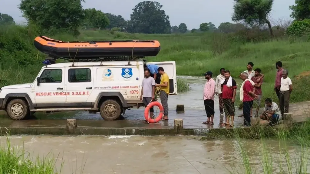 mauganj two children drowned while bathing in river