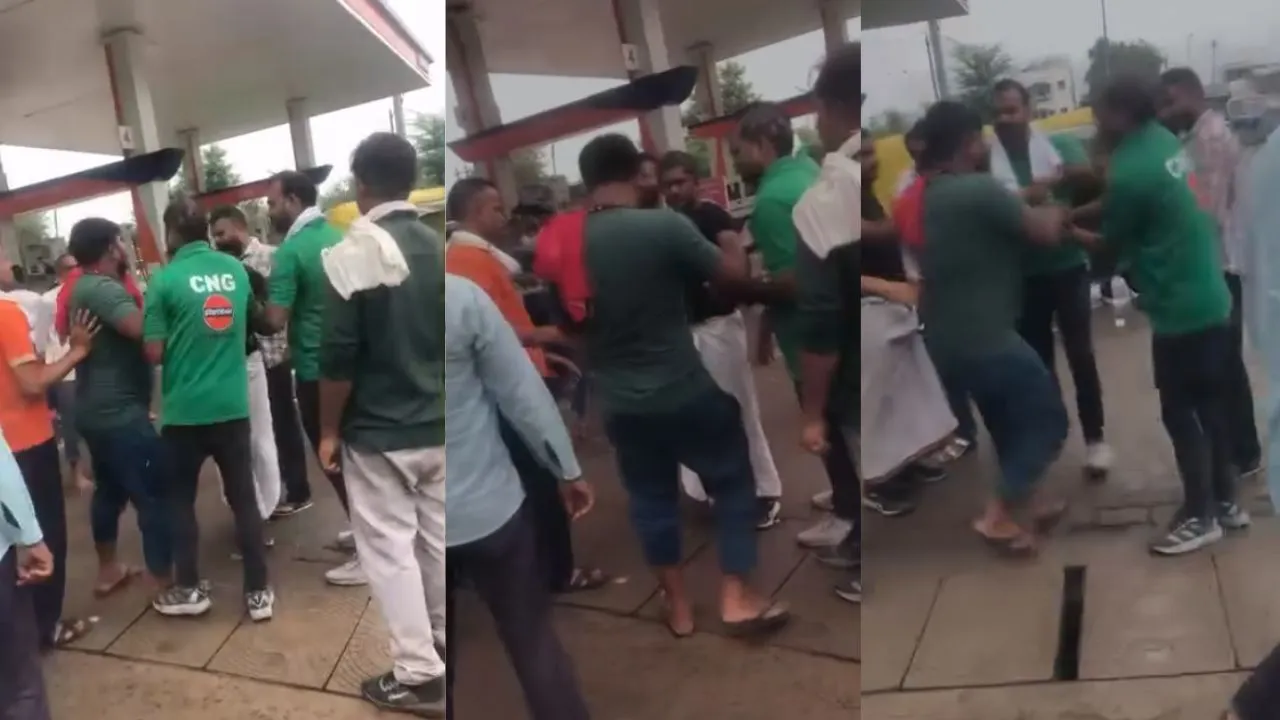 Morena Petrol pump staff assault auto-rickshaw driver